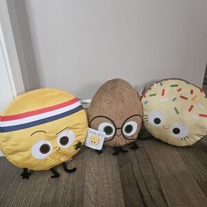 Set of Three Cute Jory John Food Group Character Plushies